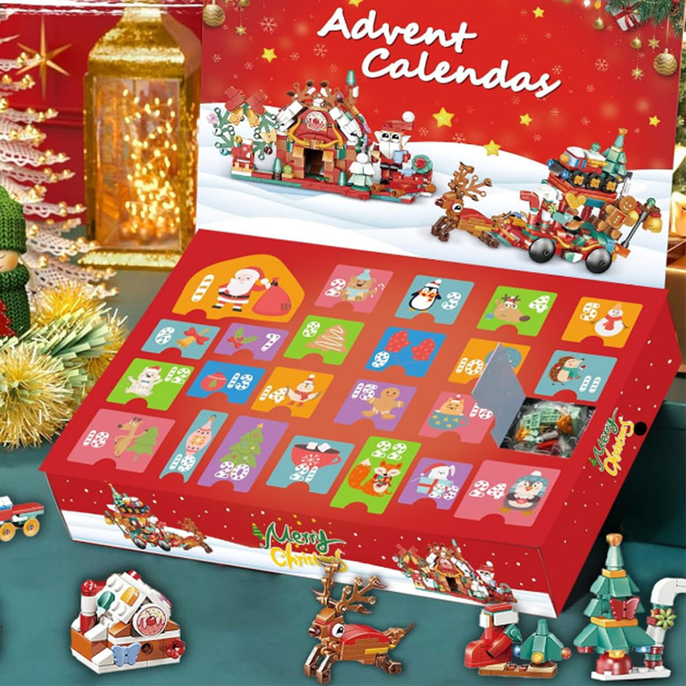 Advent Calendar Christmas Building Block 24 Days Countdown Surprise Box