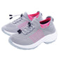 Breathable Stretch Mesh Slip On Walking Sneakers for Men and Women-Grey