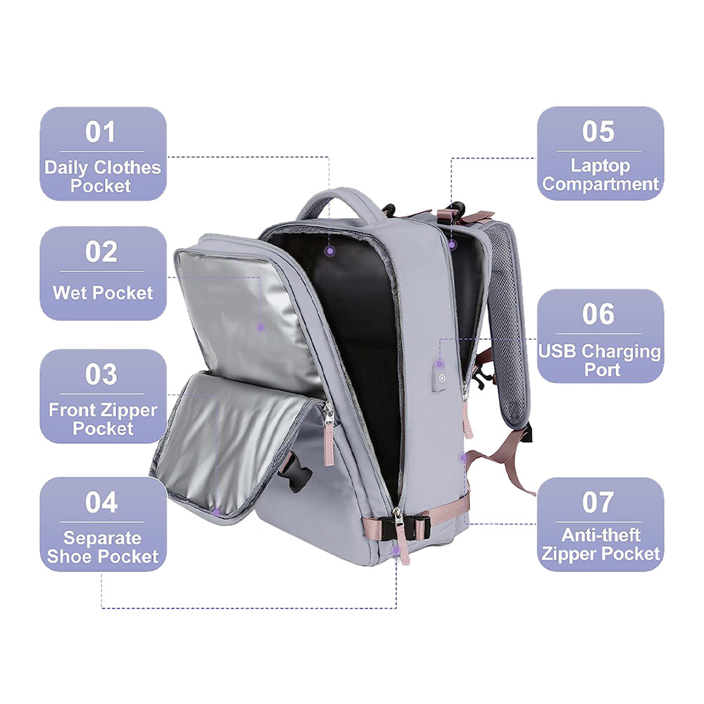 Travel Laptop Backpack with Shoe Compartment