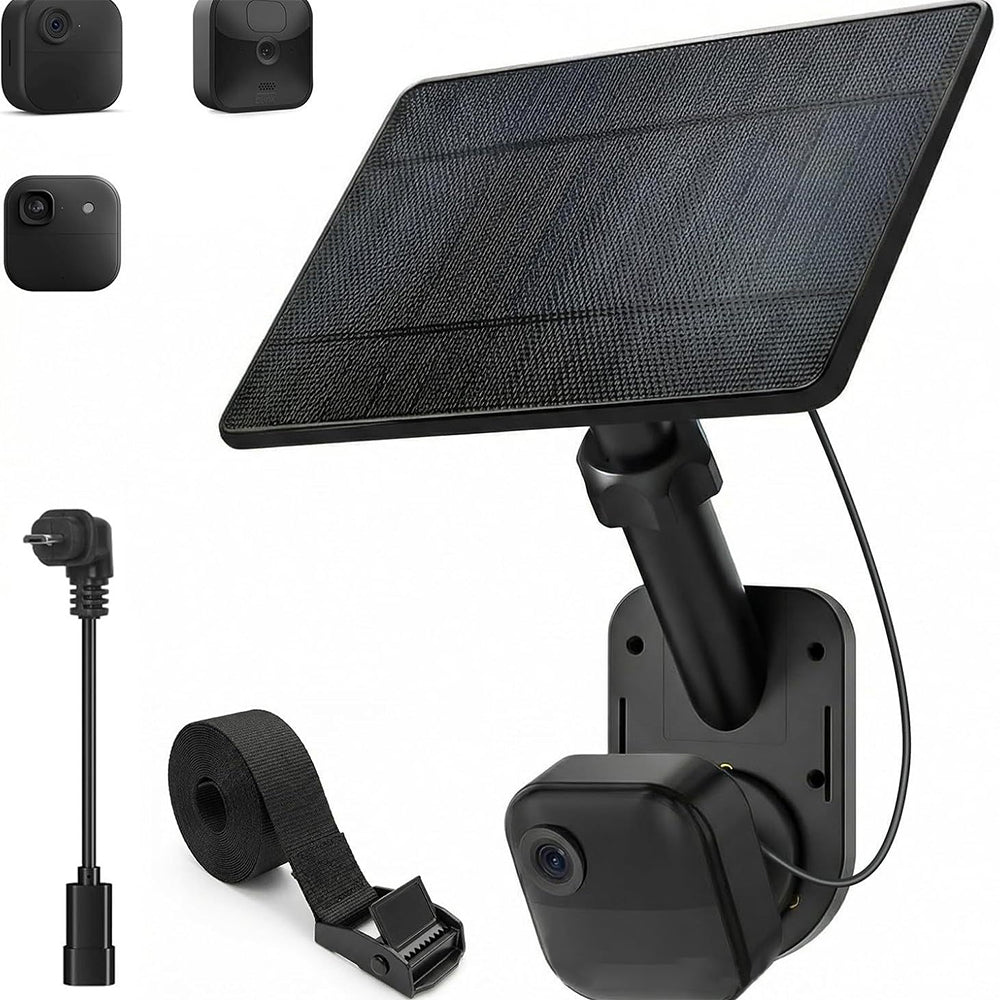 2Pcs Solar Panel and Wall Mount for Blink Outdoor 4 3 XT XT2 Camera