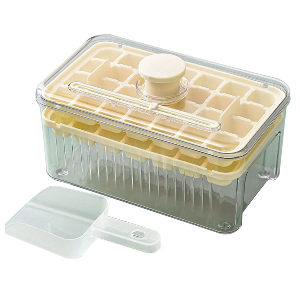 56 Grid Plastic Ice Tray Mold with Scoop Ice Cube Maker Storage Container Box