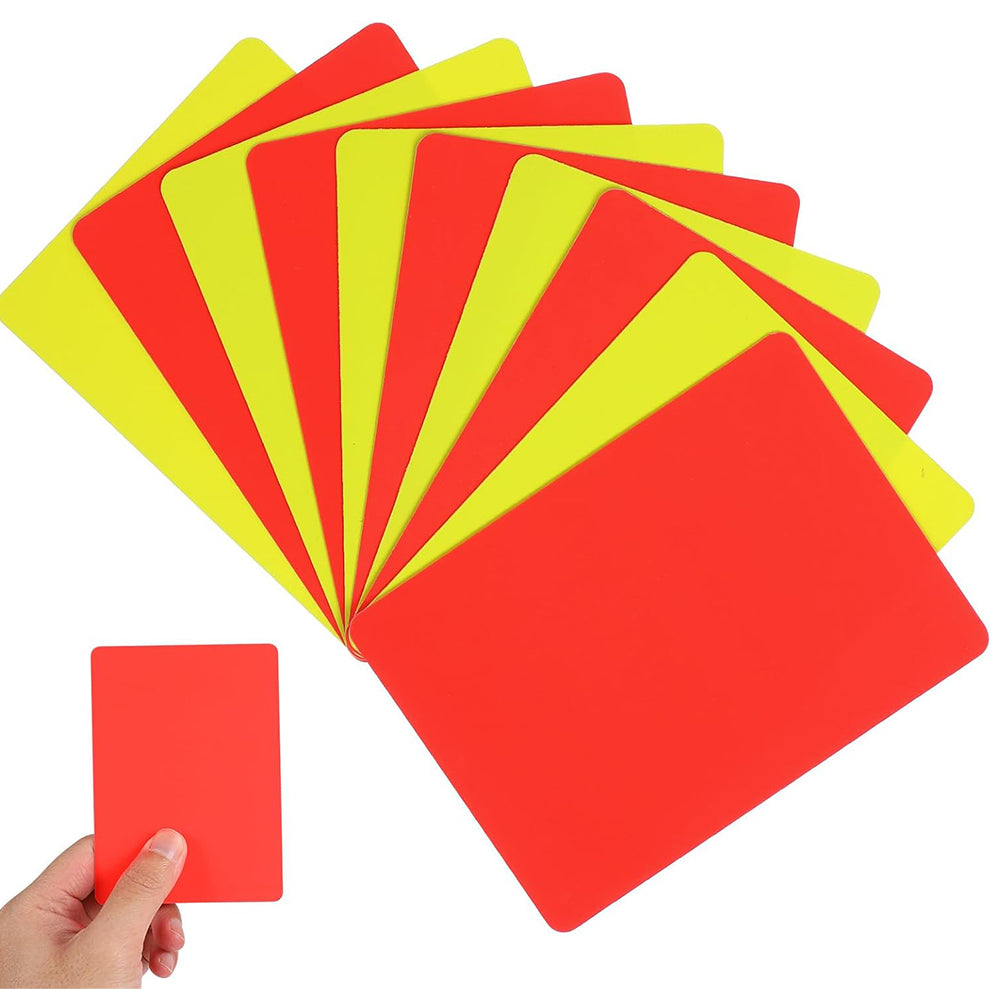 10Pcs Soccer Referee Red and Yellow Penalty Cards Set