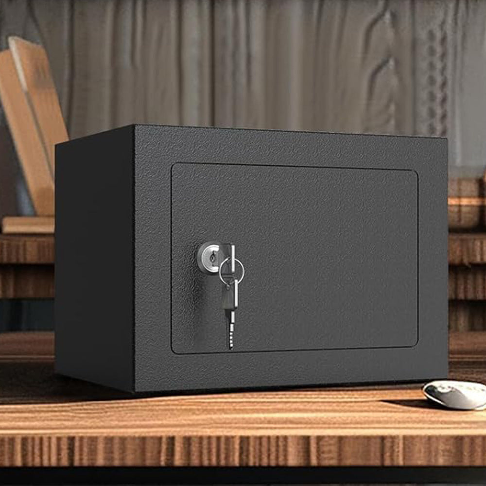 Small Safe Box with Key Lock Mini Security Safe for Money Cash Jewelry