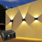 Solar Wall Light 0 to 120 Degree Adjustable Beam Angle for Garden Patio Outdoor Lighting
