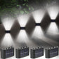 4Pcs Solar Wall Light for Outdoor Fence Waterproof Convex Lens Design