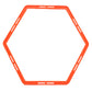 6Pcs Hexagonal Soccer Agility Ring Set with Clips and Carry Bag