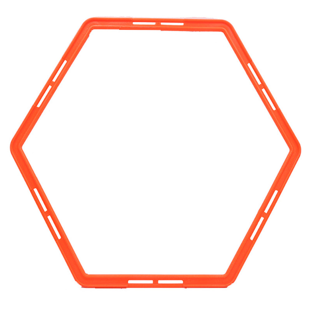6Pcs Hexagonal Soccer Agility Ring Set with Clips and Carry Bag