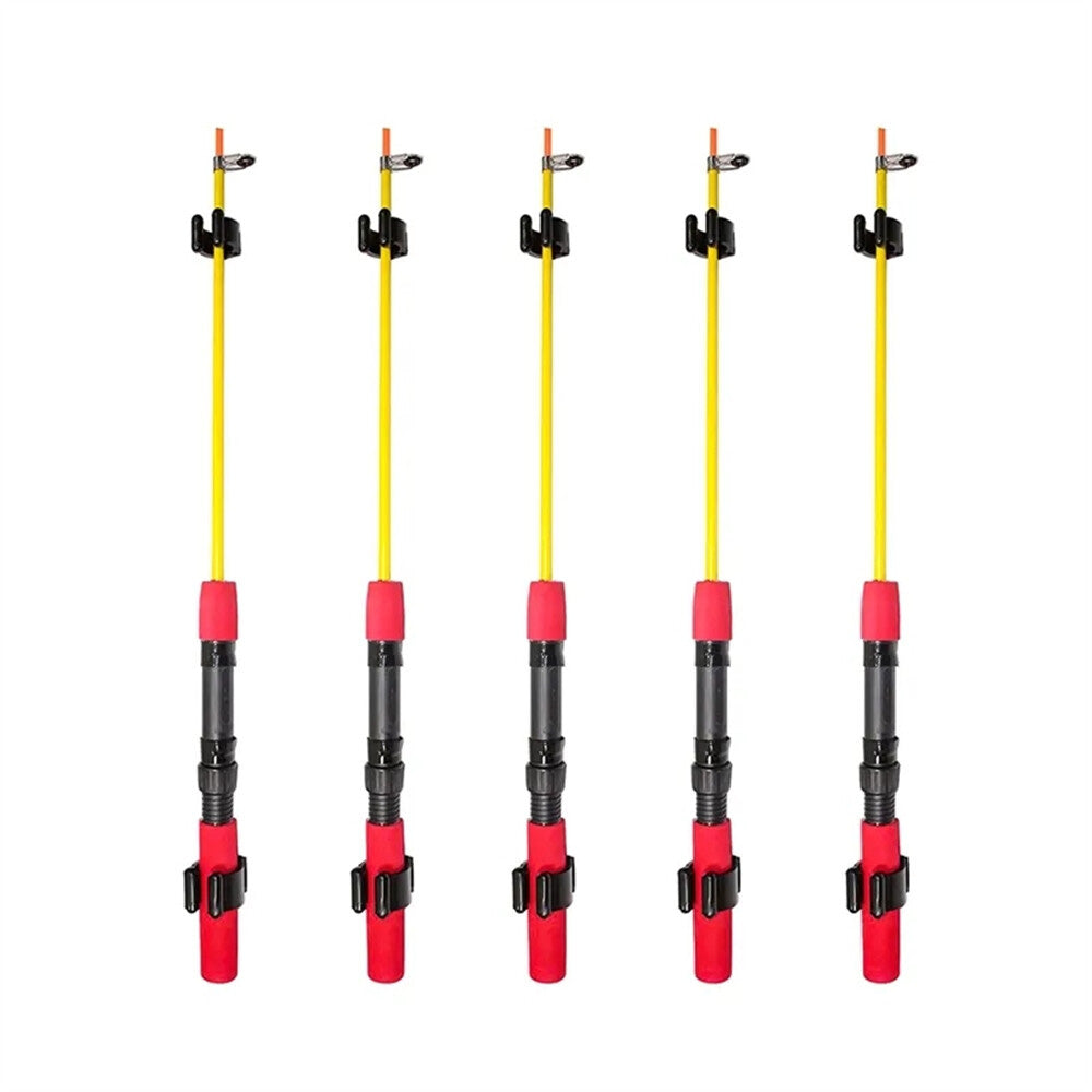 40 PCS Fishing Pole Rod Holder Clips Wall Mounted Rod Rack for Pool Cue