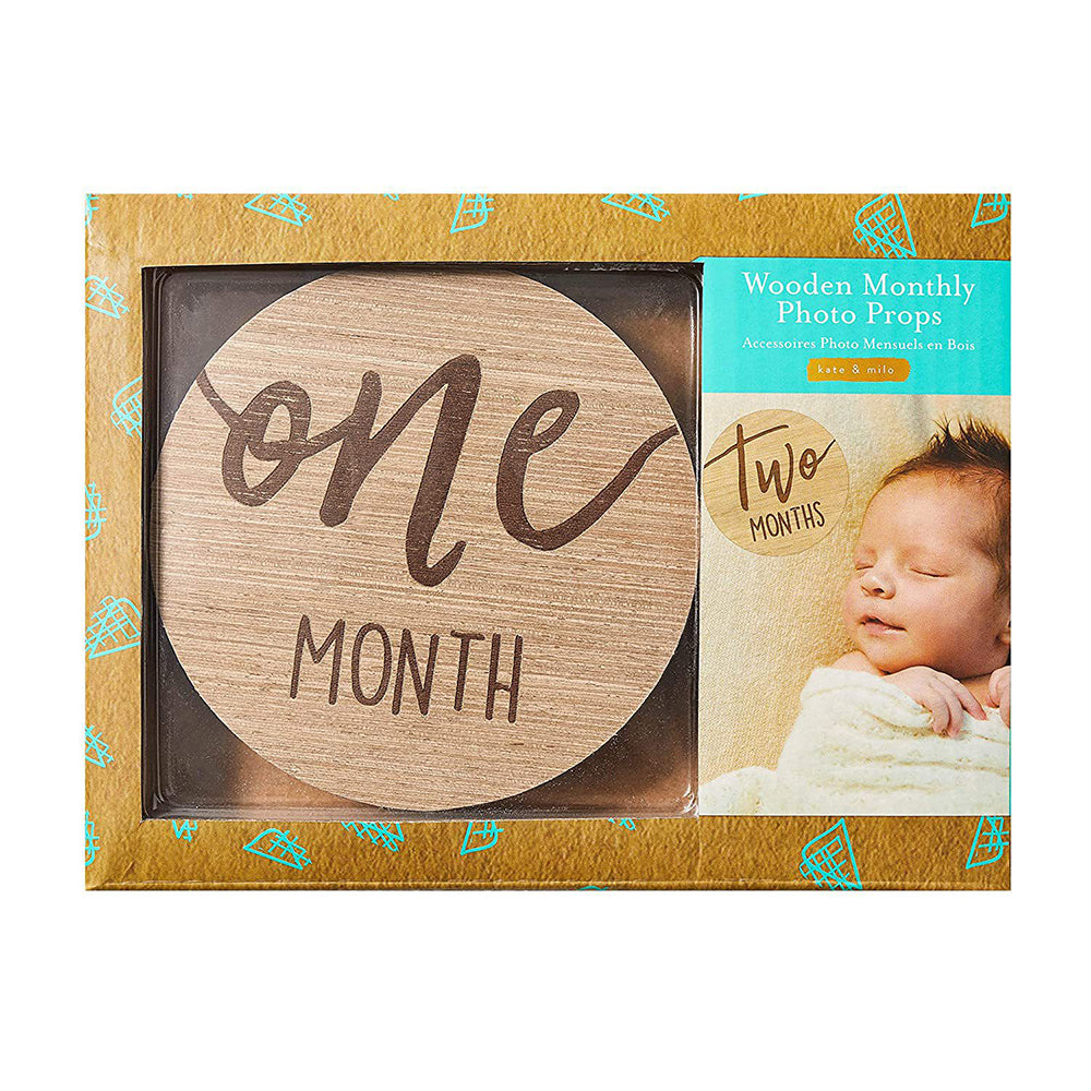 6Pcs 10CM Wooden Milestone Cards For Kids Announcement and Milestone