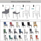 2Pcs Velvet Dining Chair Covers Stretch Slipcovers for Dining Room Chairs