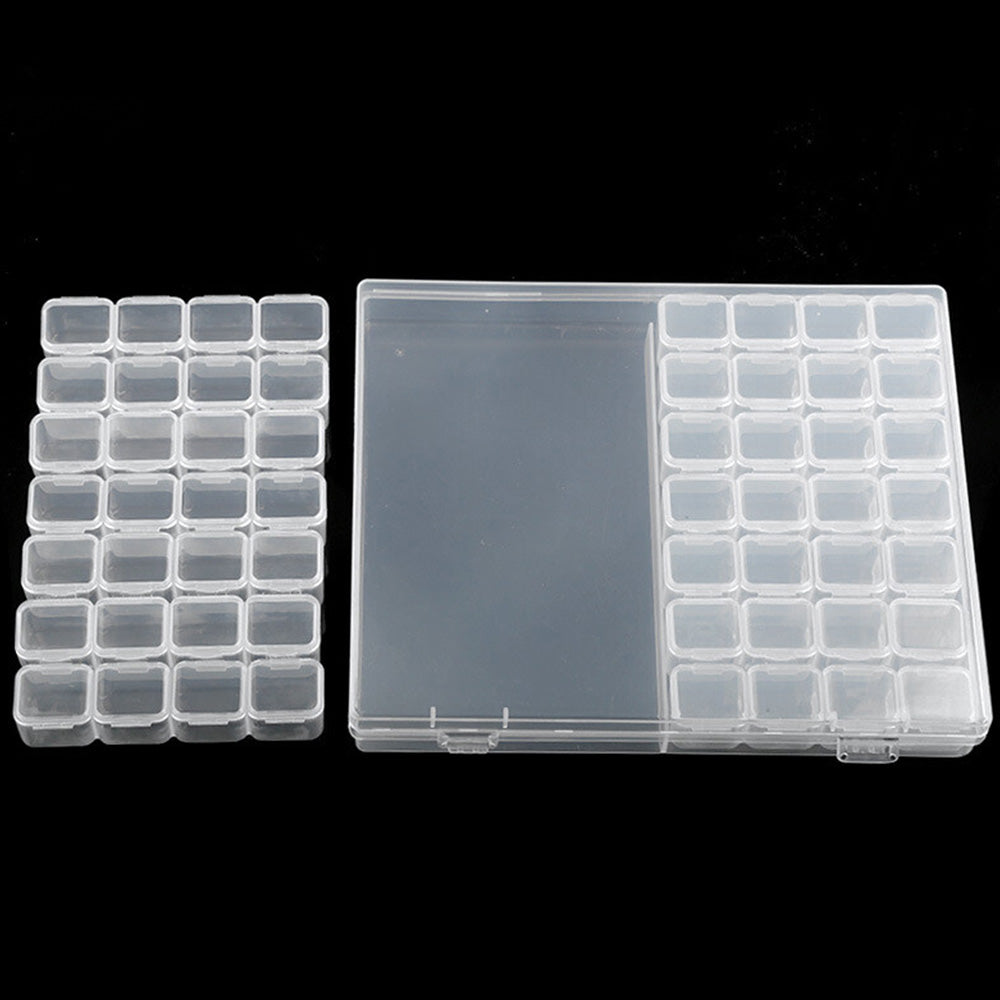 Grid Plastic Jewelry and Bead Storage Organizer Box for Crafts