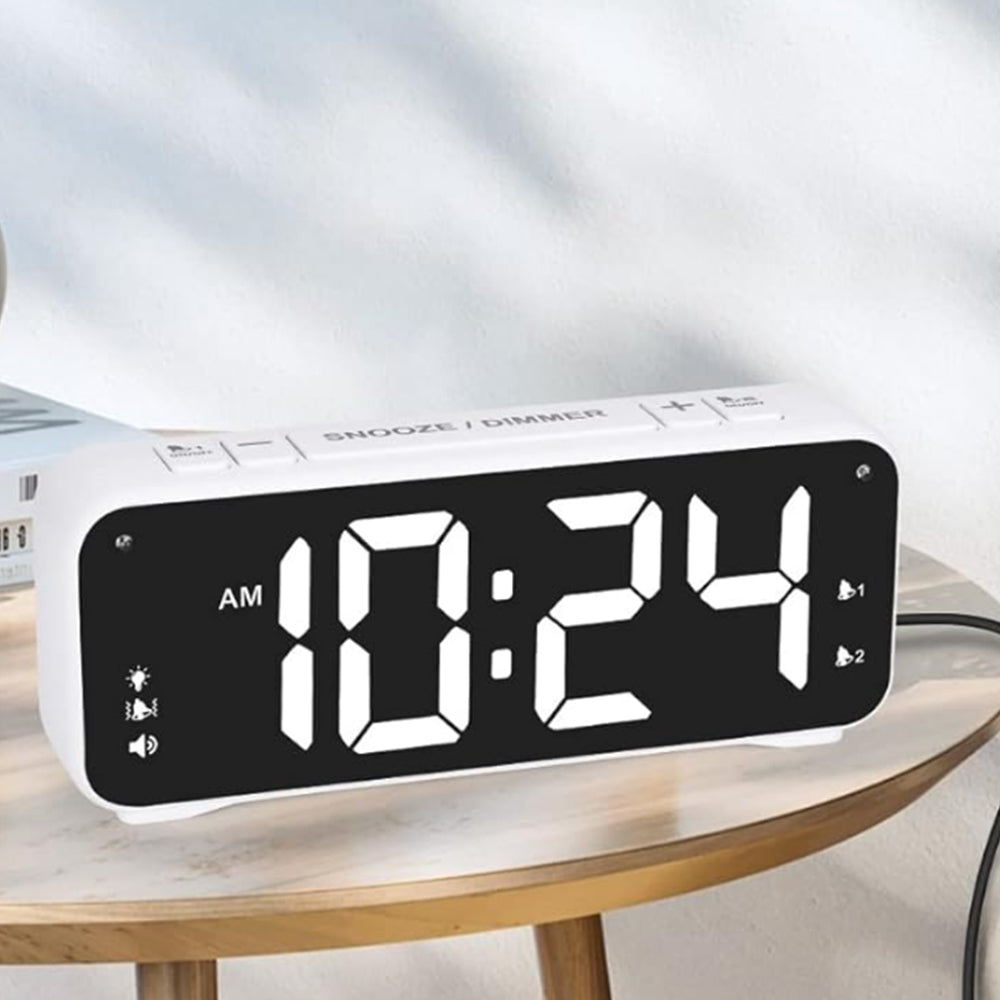 Vibrating Alarm Clock with Extra Bed Shaker for Heavy Sleepers