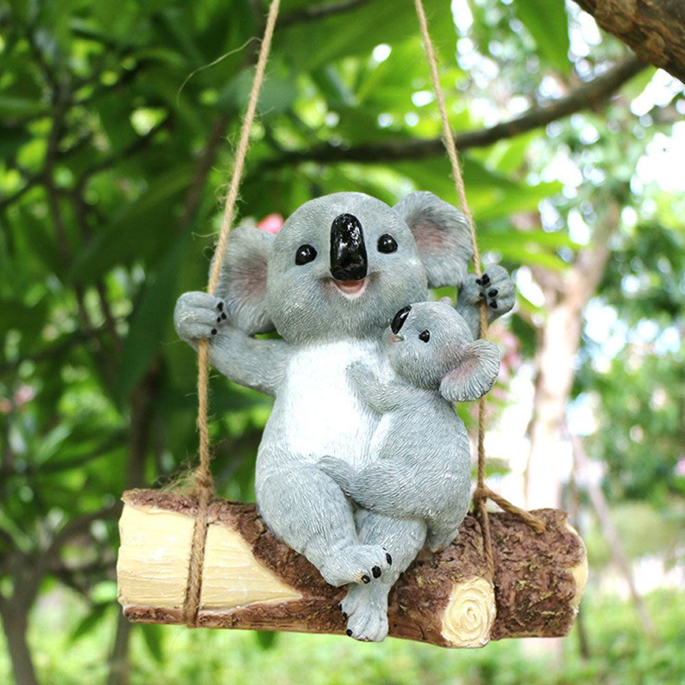 Resin Koala Garden Hanging Figurine Statue