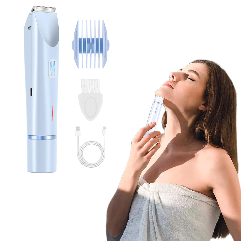 Dual Head Women Body Shaver Bikini Trimmer USB Rechargeable Hair Razor