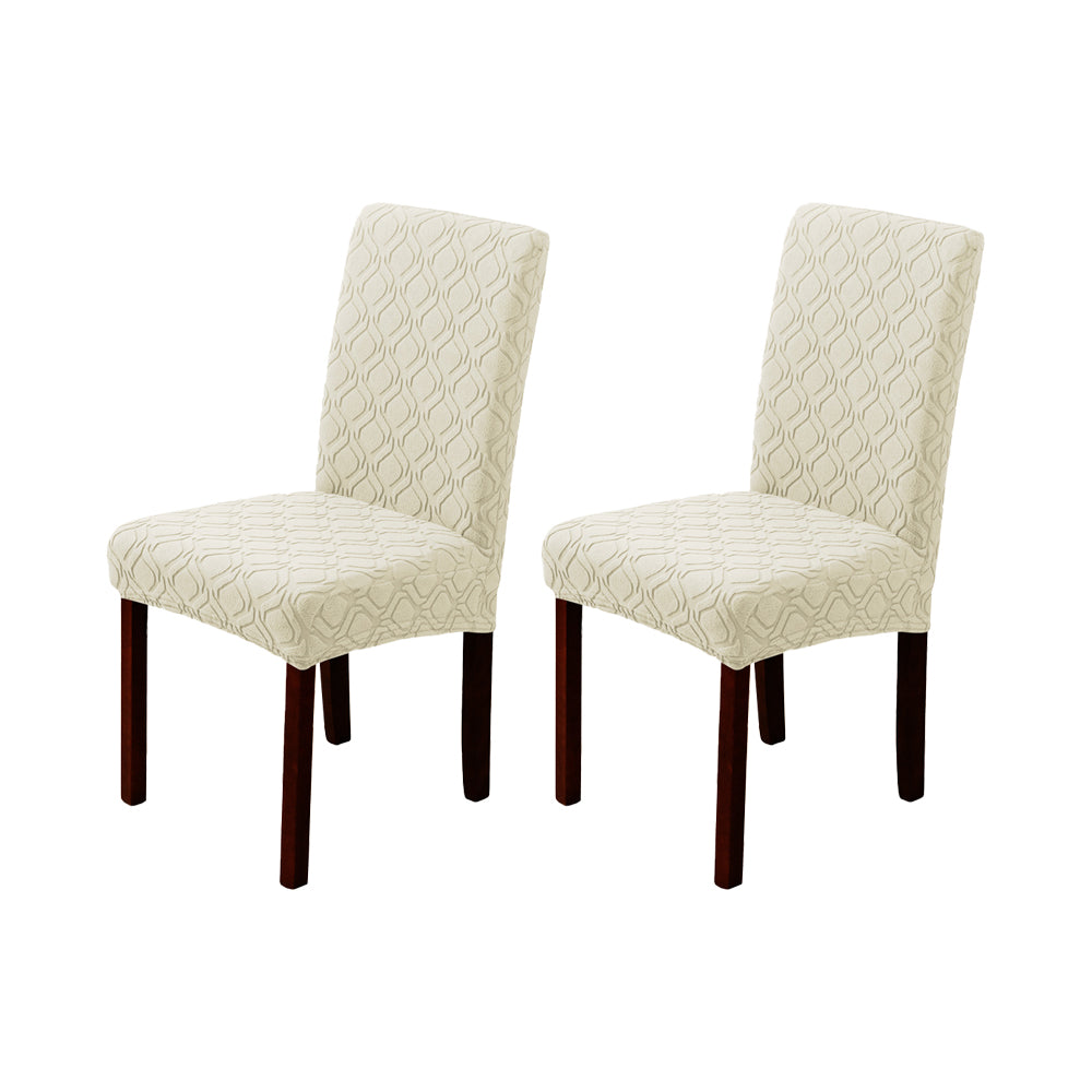 2Pcs Jacquard Chair Cover Universal Fitted Chair Cover Protector