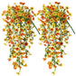 2Pcs Artificial Flowers Outdoor Hanging Faux Floral Decor for Planter Basket Window Box
