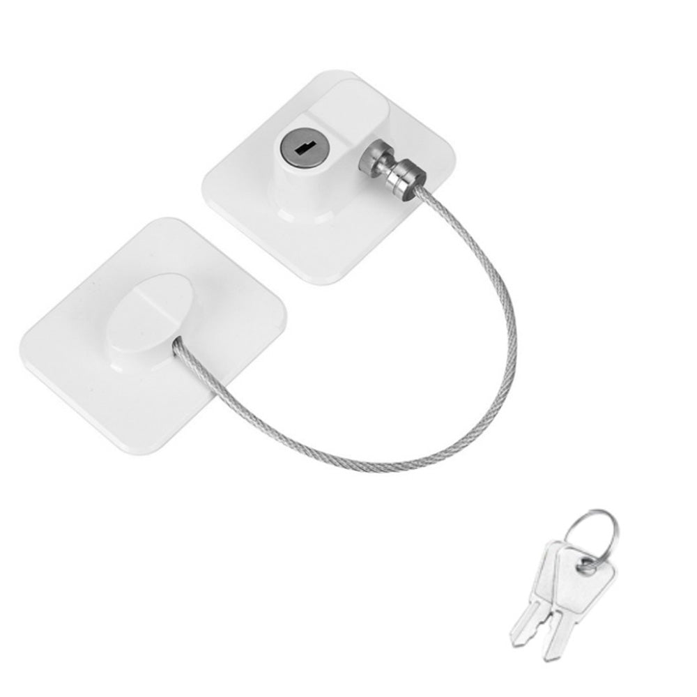 2 Pack Mini Little Ones Security Fridge Lock with Keys No-Drill for Drawer Window