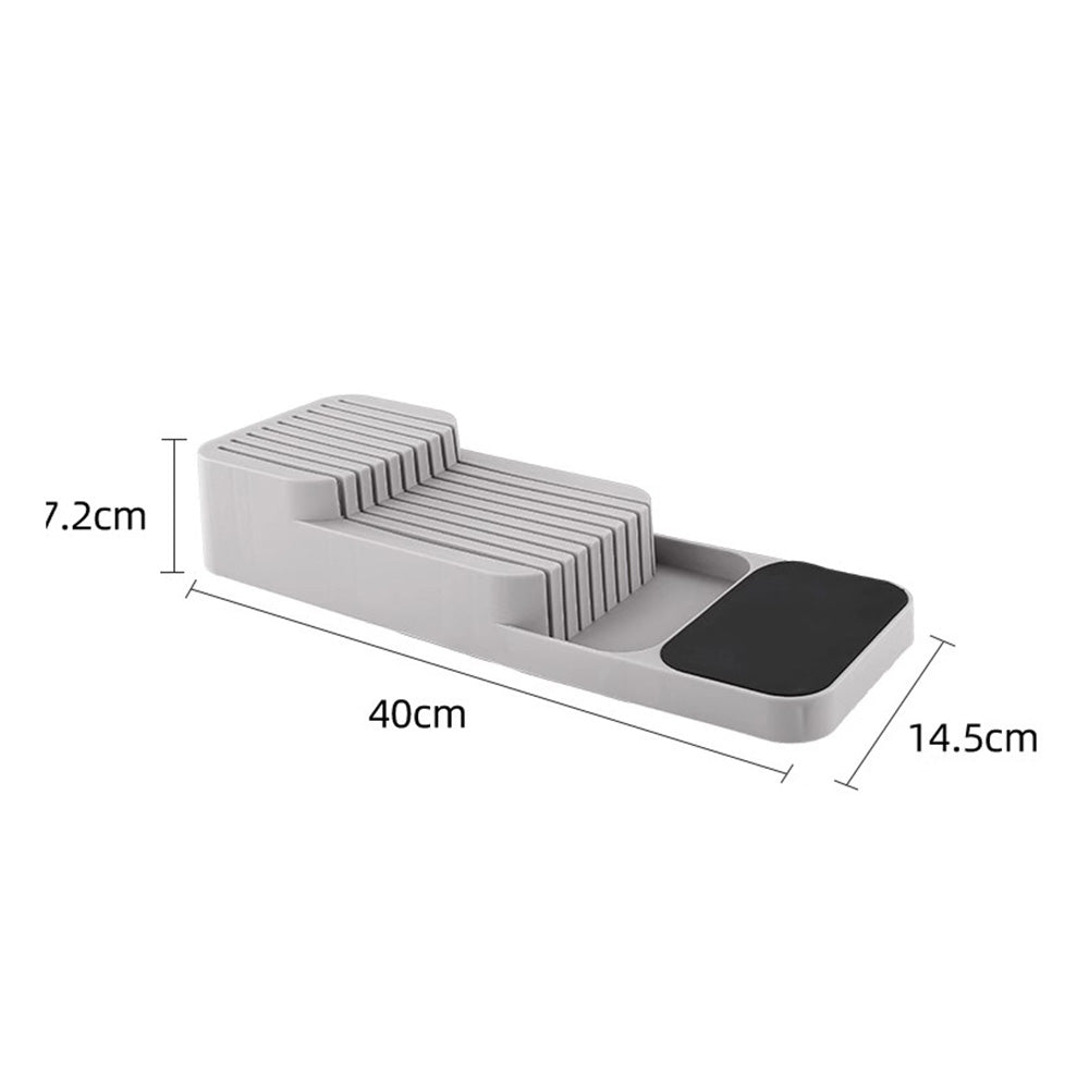 Storage Rack Knife Block Organizer Kitchen Knives Holder Countertop or Drawer Use