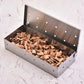2Pcs Stainless Steel Smoking Wood Chip Barbecue Tool Box