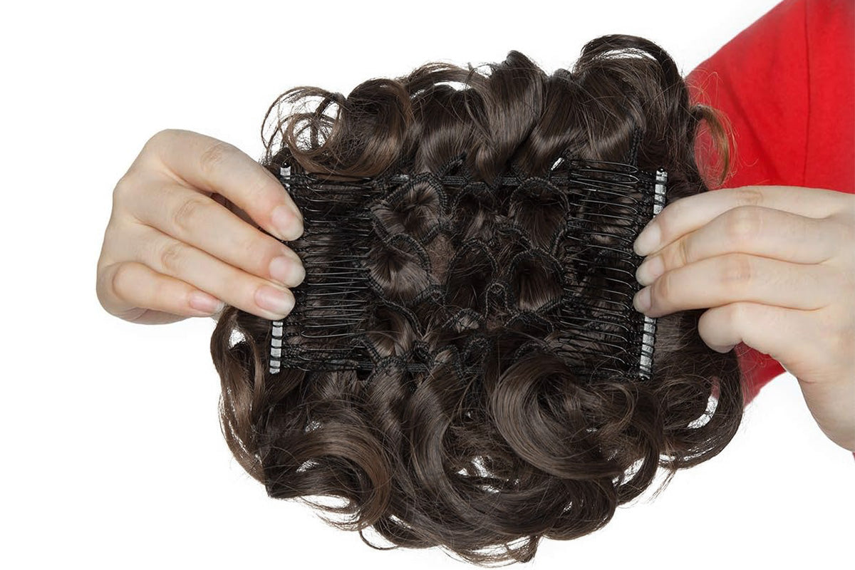 Curly Hair Bun Extension Messy Bun Hairpiece for Instant Updo
