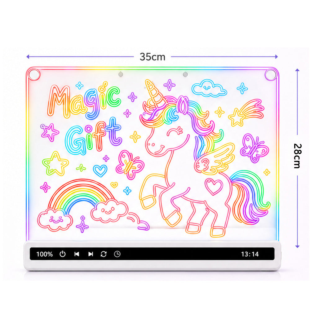 Rechargeable LED Drawing Board with 8 Colors 10 Modes for Boys Girls