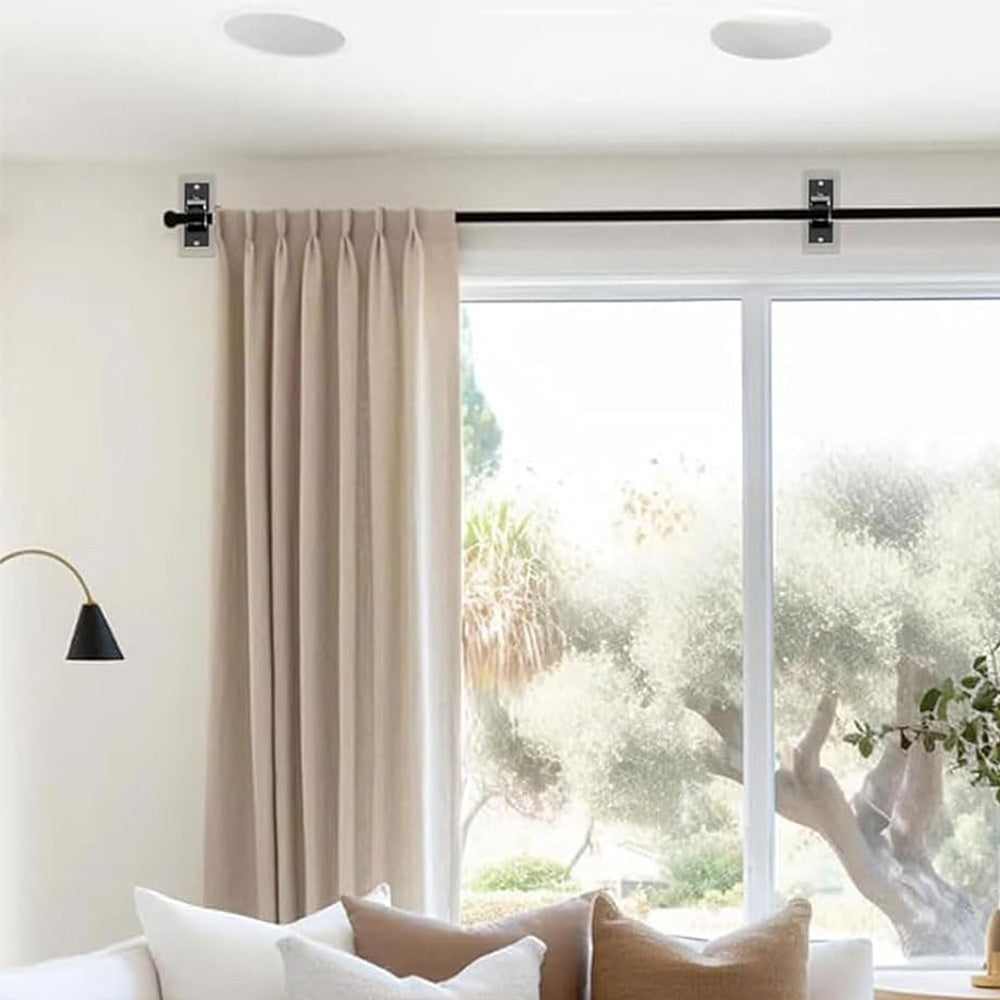 Curtain Rod Brackets Self Adhesive No Drill Transparent Invisible Holders for Curtains Towels