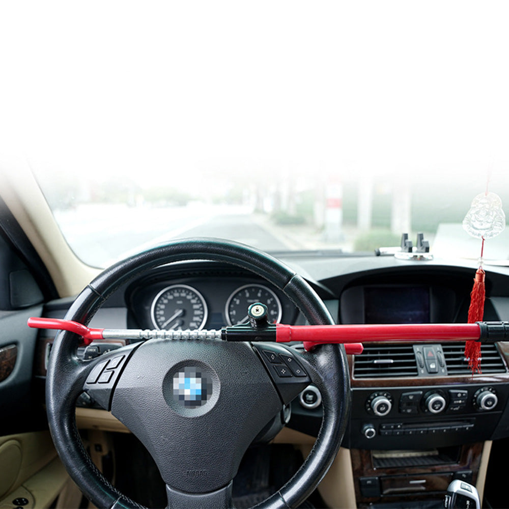 Car Steering Wheel Lock With Twin Hooks Anti Theft Device Universal Car Security Device