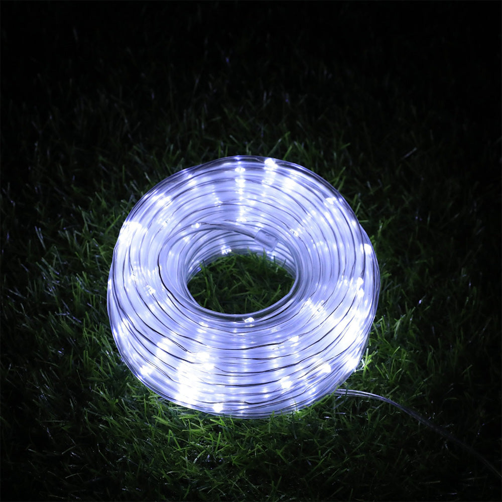 12m 100 LED Solar Rope Lights with 8 Modes for Parties and Weddings