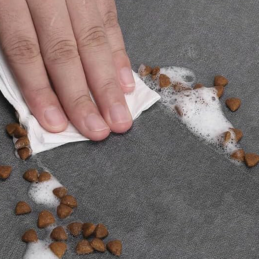 Pet Feeding Mat Absorbent Pet Placemat for Food and Water Bowl with Rubber Backing