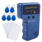 125KHz RFID Card Copier Duplicator Handheld ID Cloner with 5 Key Fobs and 5 White Cards