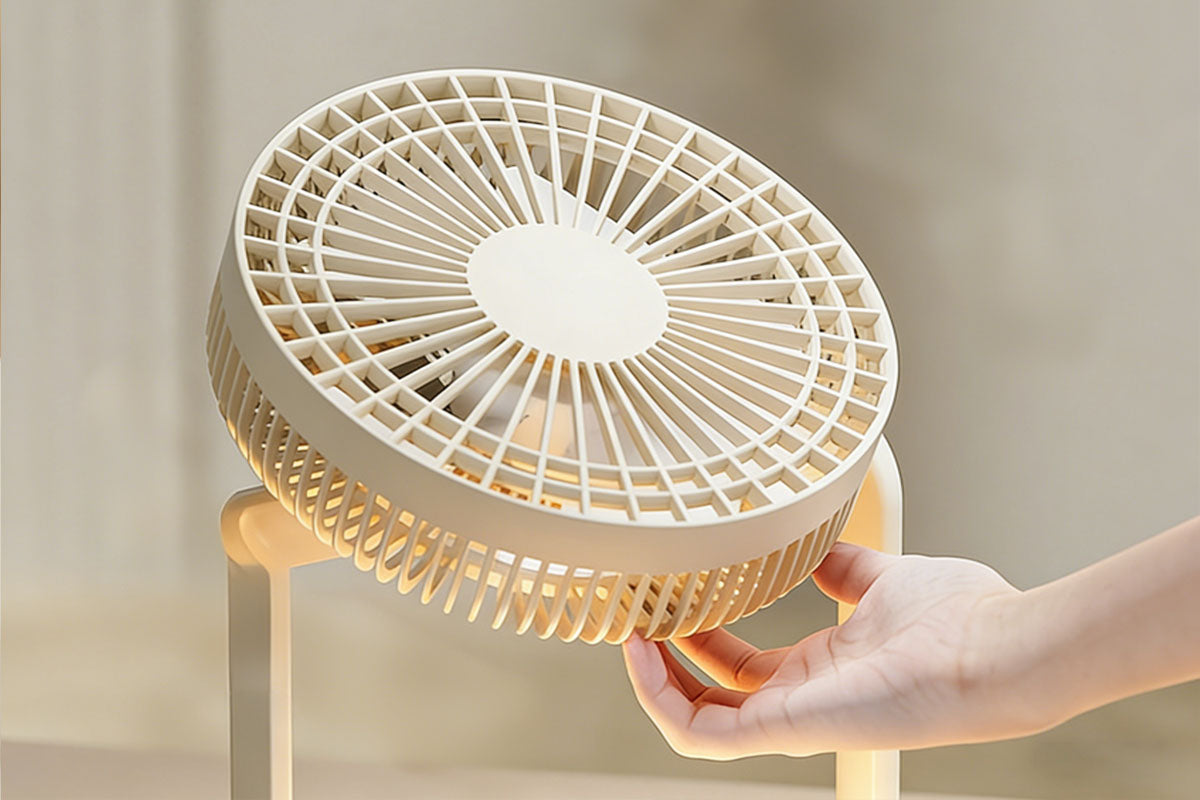 Desktop Fan with Night Light 330 Degree Swivel 3 Speeds USB Table Fan