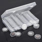 200Pcs Plastic Coin Capsules with Storage Box and Foam Gasket