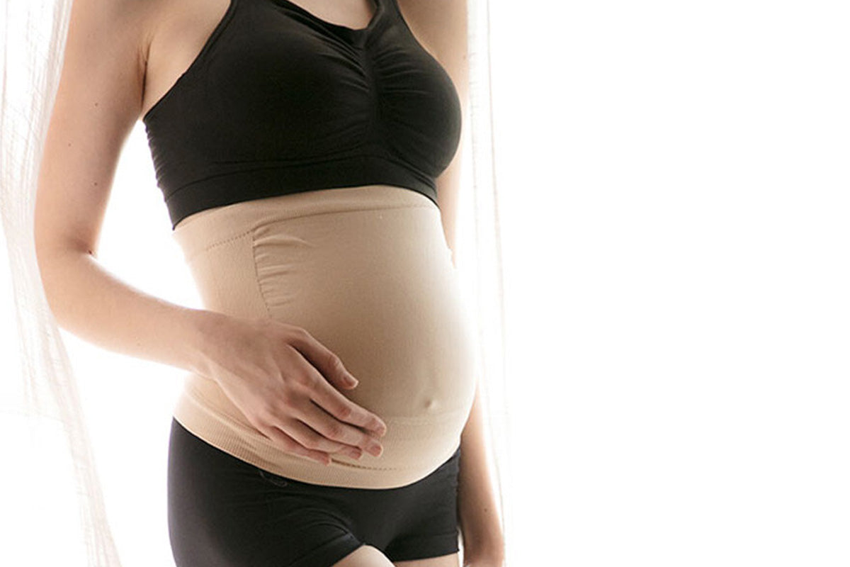 Maternity Belly Support Band for Comfort During Pregnancy-Beige