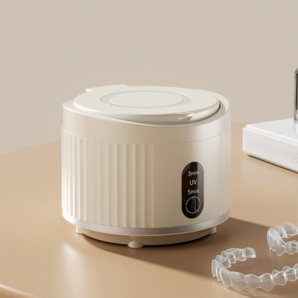 Rechargeable Ultrasonic Retainer Cleaner with 3 Modes for Dentures Jewelry