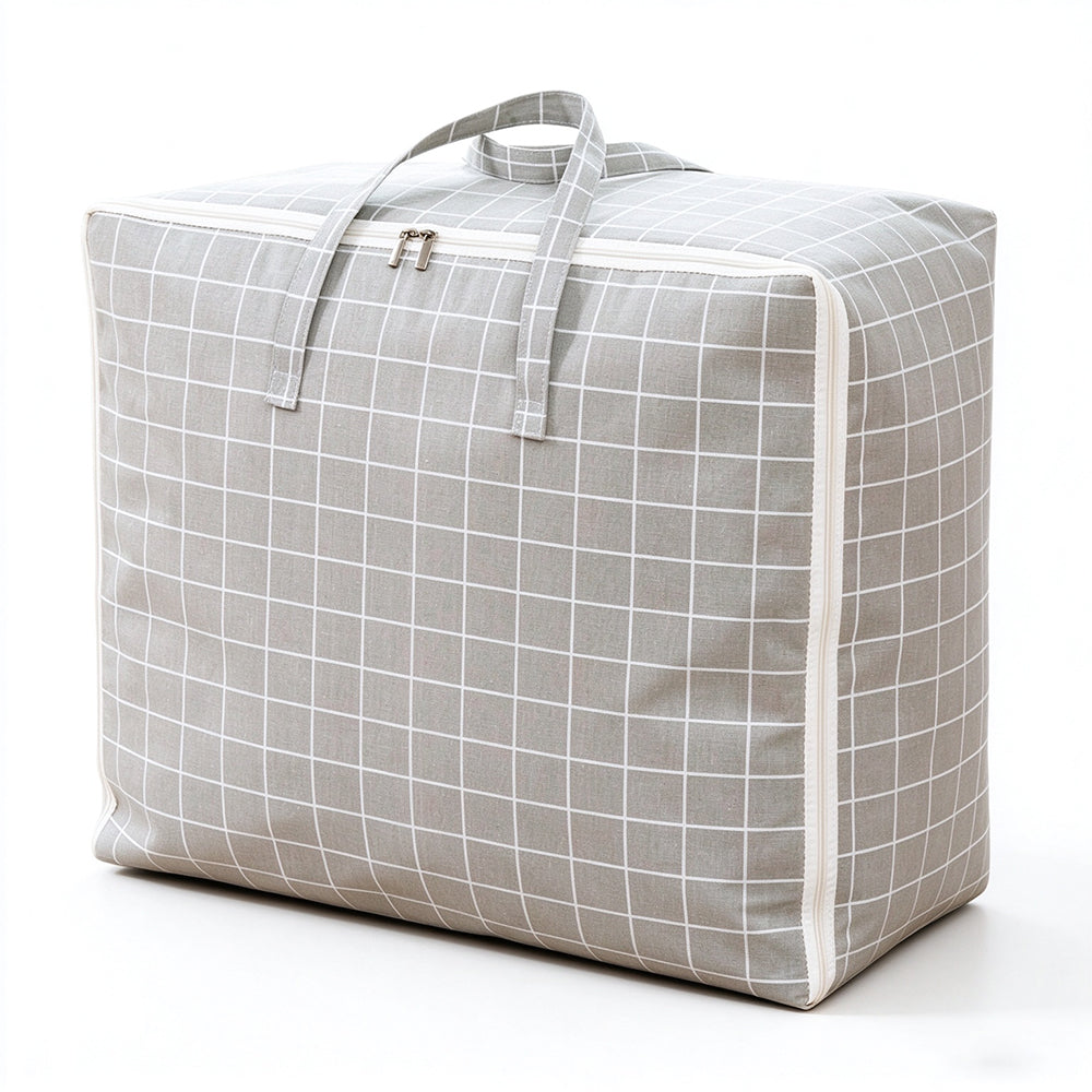 4 Piece Cotton Linen Quilt and Clothes Storage Bag Set with 4 Sizes