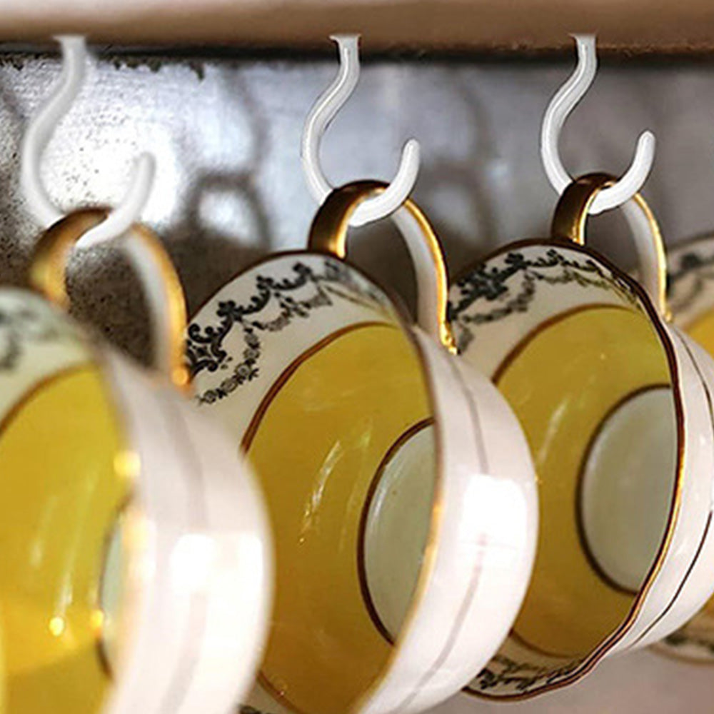 90 PCS Ceiling Hooks with 1 Storage Box Durable Wall Hooks for Hanging Cups Plant Tools