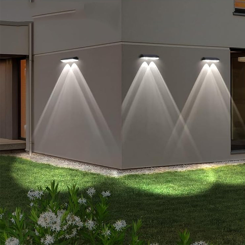 LED Solar Powered Fence Lights Deck Door Wall Stair Step Outdoor Lamp