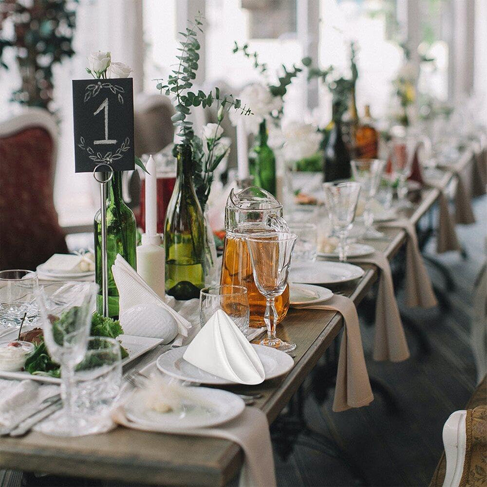 10 Pack Polyester Satin Dinner Napkins for Weddings Hotels Dining