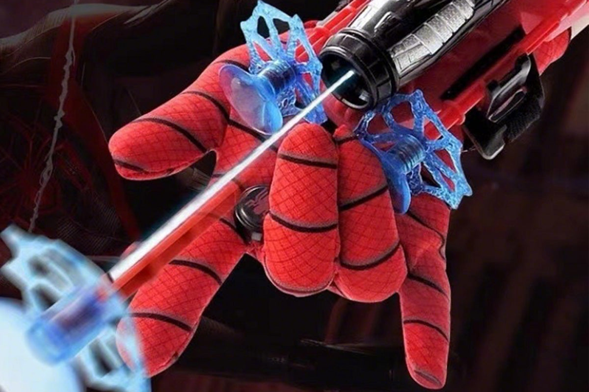 Spider Web Shooter Wrist Launcher Toy Set with Gloves Cosplay Superhero