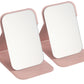2-Pack Medium Foldable PU Leather Makeup Mirror Portable Travel Vanity Mirror