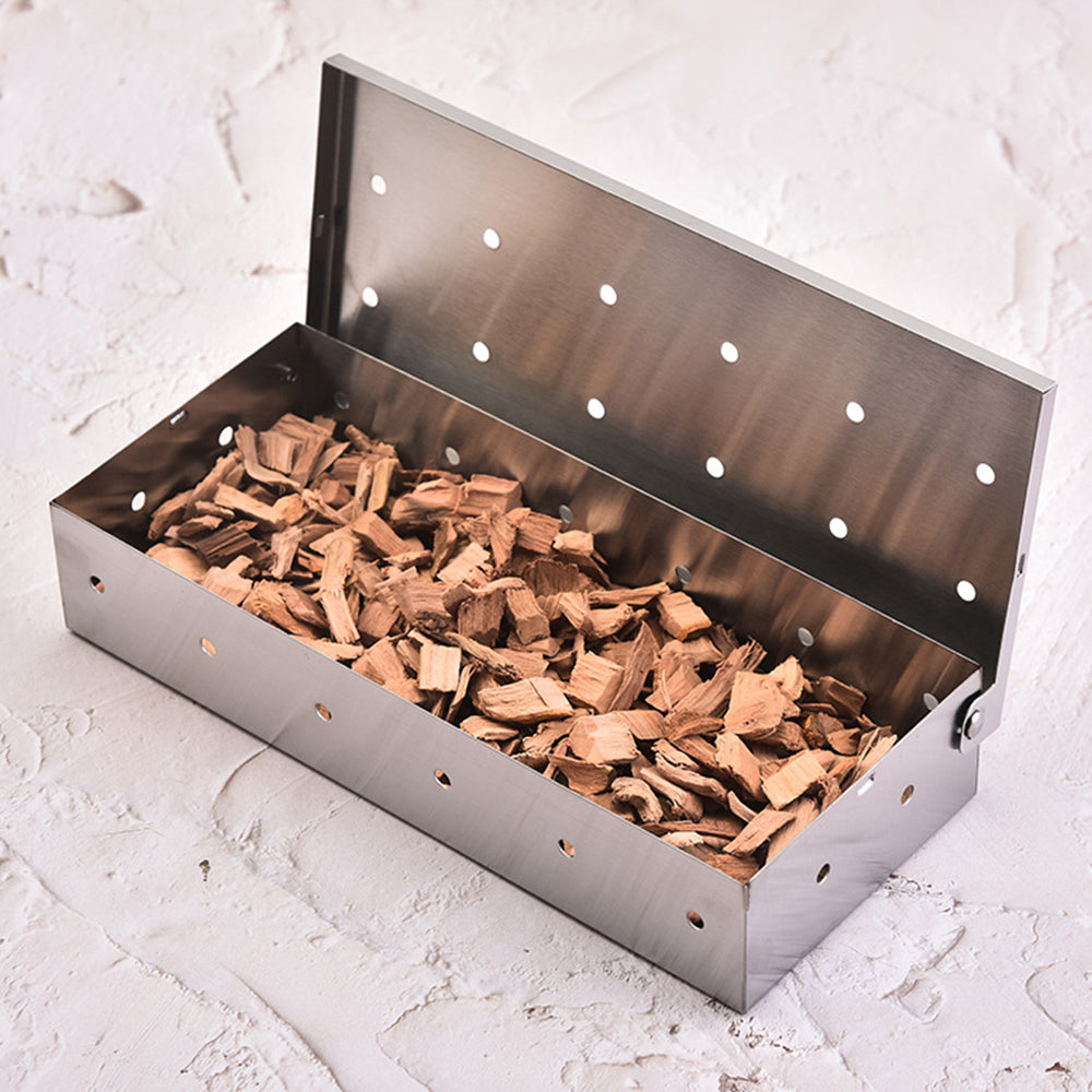 Stainless Steel Smoking Wood Chip Barbecue Tool Box