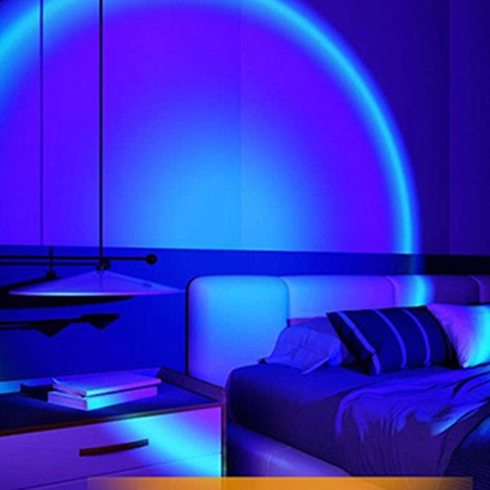 Sunset Lamp Projector RGB Color Rotation LED Sunset Projection Lamp Room Decor