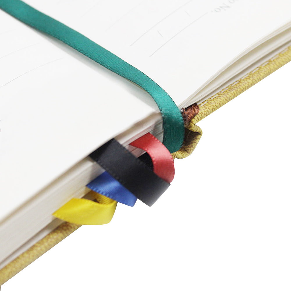 3Pcs PU Leather Ribbon Bookmark