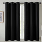 Blackout Curtain Panel with Black Liner Heat & Light Blocking Drapes