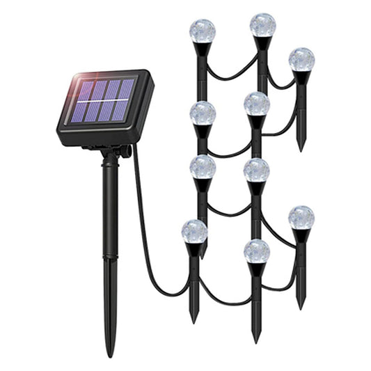 10LED Solar Spot Light Ground Insert Bubble Garden Lights