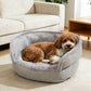 Soft Dog Bed for Indoor Anti Slip Pet Bed for Small Medium Dog Cat-Grey