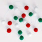 2PCS Christmas Pom Pom Garland Hanging Ball For Christmas Tree Party Decor