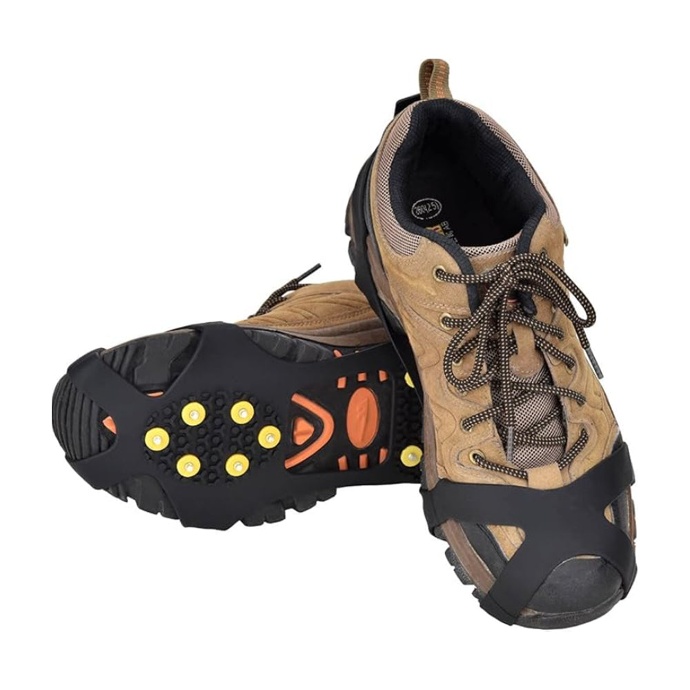 2Pcs 10-Stud  Anti-Slip Crampons Snow Shoe Spikes Grips for Shoes Boots