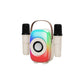 Mini Karaoke Machine Toy Portable Bluetooth Karaoke Speaker with 2 Wireless Microphones