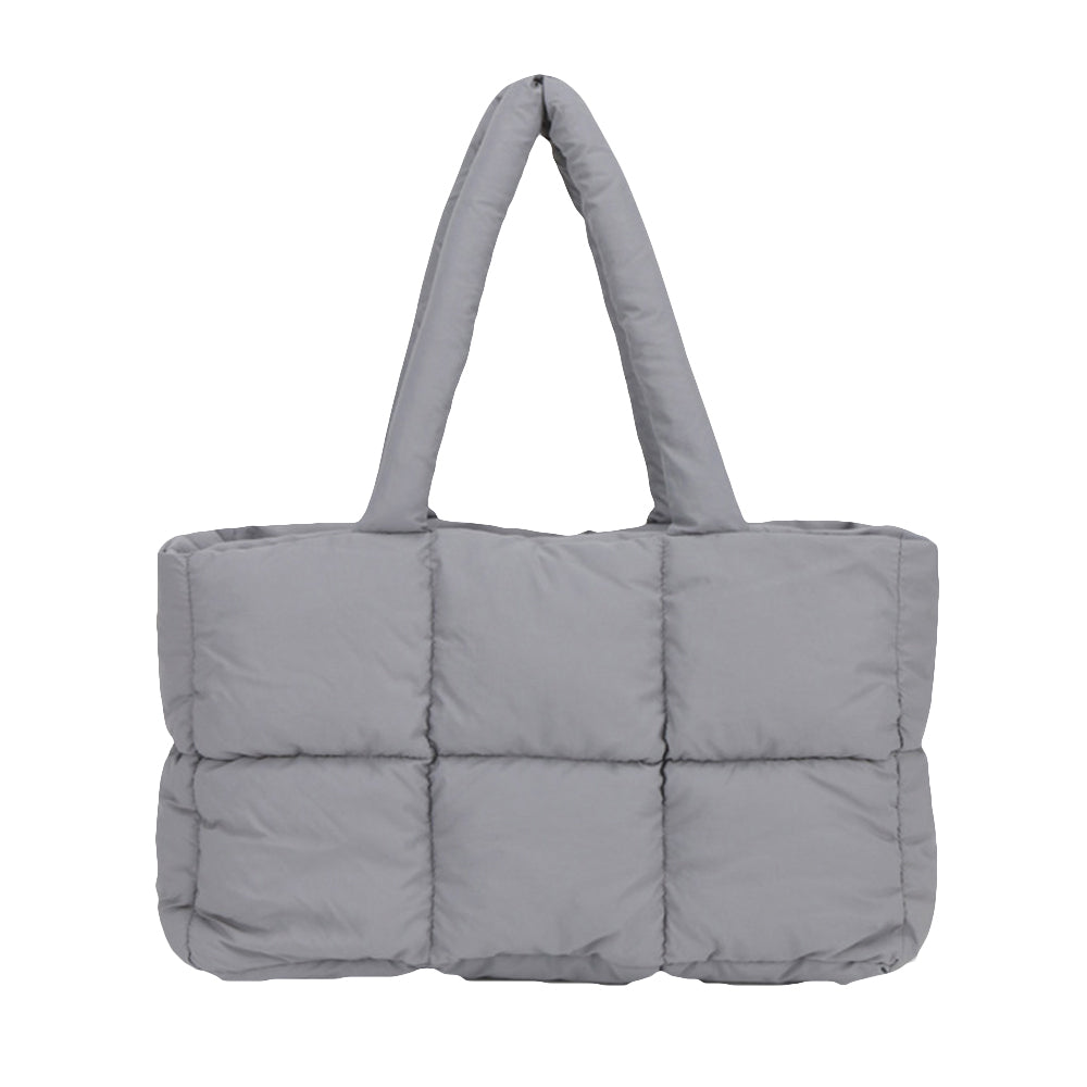 Puffer Tote Bag Large Quilted Puffy Handbag Lightweight Satchel Purse